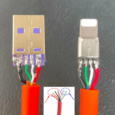 DIY Kit 6mm O.D USB-C 3.1 Type C Charge Cable PD 100W Charging for Laptops Tablets Phones