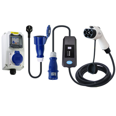 Electric Vehicle Charging Cable 32 Amp 220V-240V CEE Plug Car Charger Switch Box IEC 62196-2