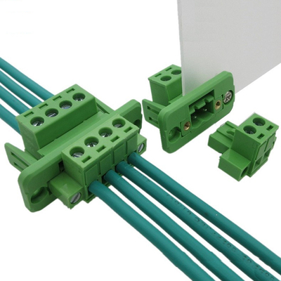 5.08 mm pitch Feed Through Flange Screw Terminal Blocks Dismountable