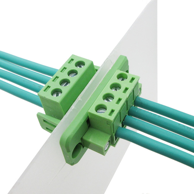 5.08 mm pitch Feed Through Flange Screw Terminal Blocks Dismountable