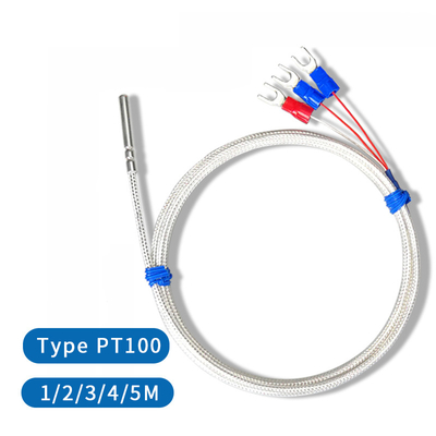 Temperature Controller Thermocouple Sensor Cable Stainless Steel Probe Tube PT100 -50°C~200°C