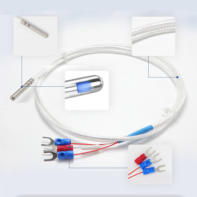Temperature Controller Thermocouple Sensor Cable Stainless Steel Probe Tube PT100 -50°C~200°C