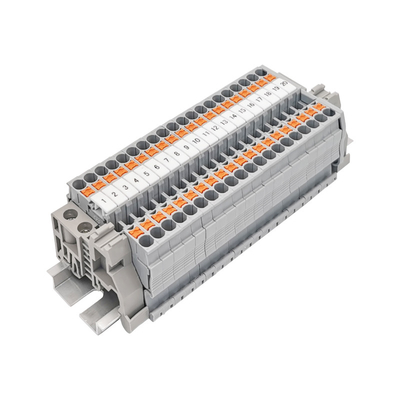 PT 2.5 Din Rail Mounted Connector Push In Connection Spring Clamp Terminal Blocks Kit