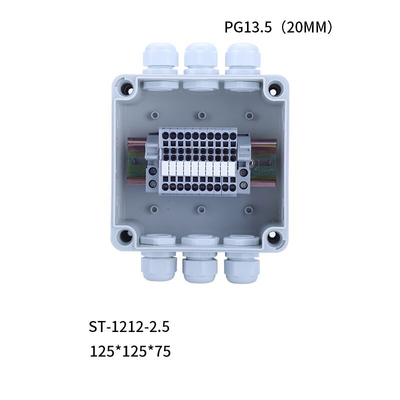 Junction Box Waterproof Din Rail Screwless Spring Crimping ST2.5 Terminal Blocks Assembled