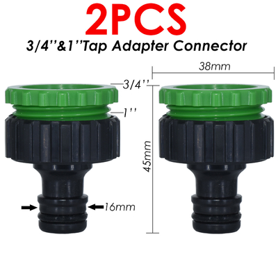 Garden Water Hose Tap Connector Plastic Quick Hose Adaptor Accessories 1/2 inch 3/4 inch