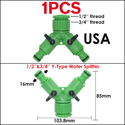 Garden Water Hose Tap Connector Plastic Quick Hose Adaptor Accessories 1/2 inch 3/4 inch