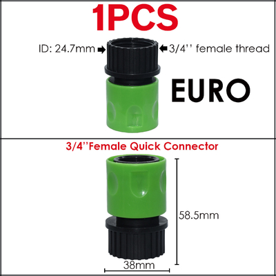 Garden Water Hose Tap Connector Plastic Quick Hose Adaptor Accessories 1/2 inch 3/4 inch