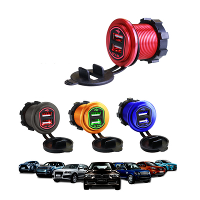 Dual USB Charger Outlet Adapter Power Socket 4.8A for Auto Motorcycle Truck Ship Waterproof 12-24V