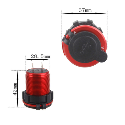 Dual USB Charger Outlet Adapter Power Socket 4.8A for Auto Motorcycle Truck Ship Waterproof 12-24V