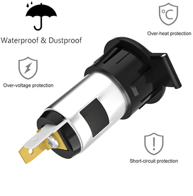 Car Cigarette Lighter Socket Plug Power Outlet Parts For Car Truck Motorcycle 12V 24V Waterproof