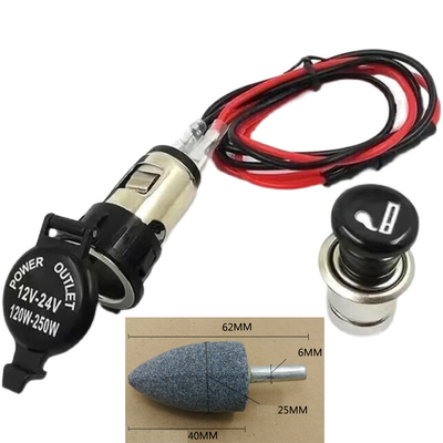 Car Cigarette Lighter Socket Plug Power Outlet Parts For Car Truck Motorcycle 12V 24V Waterproof
