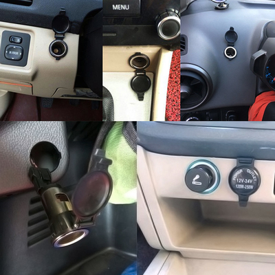 Car Cigarette Lighter Socket Plug Power Outlet Parts For Car Truck Motorcycle 12V 24V Waterproof
