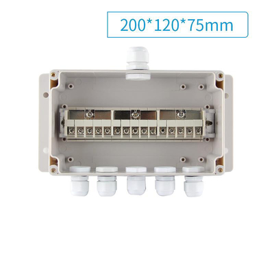 Surface Mount Plastic Junction Box Project Case Waterproof UK2.5B Terminal Blocks 200*120*75mm