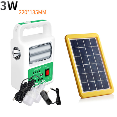 Portable Solar Power Bank Panel 2 LED Lamp with USB Cable Battery Charger Emergency Lighting System