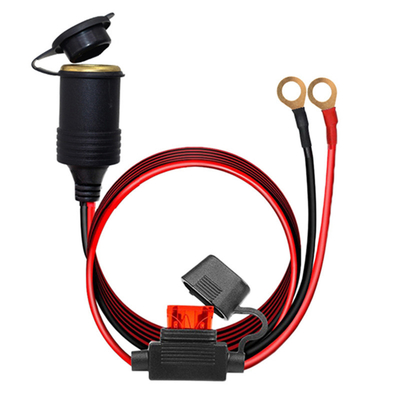 Car Motorcycle Truck Cigarette Lighter Socket Female Power Outlet With 5M Cable 12V 24V