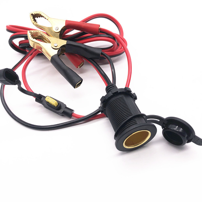 Car Motorcycle Truck Cigarette Lighter Socket Female Power Outlet With 5M Cable 12V 24V