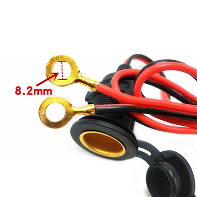 Car Motorcycle Truck Cigarette Lighter Socket Female Power Outlet With 5M Cable 12V 24V