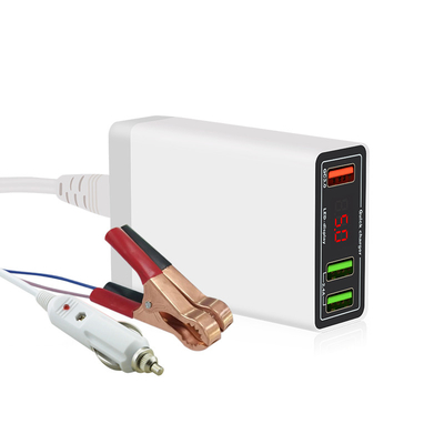 Motorcycle Truck DC Converter With Battery Clip 12V 24V to 5V QC3.0 USB Charger Power Adapter