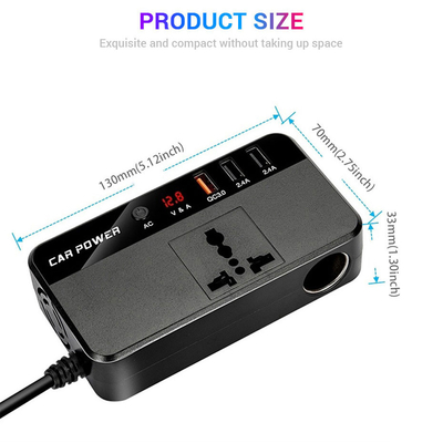200W Truck Car Inverter DC 24V 12V to AC 220V Converter Power Charger Adapter USB Fast Charge Station