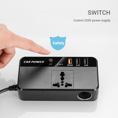 200W Truck Car Inverter DC 24V 12V to AC 220V Converter Power Charger Adapter USB Fast Charge Station