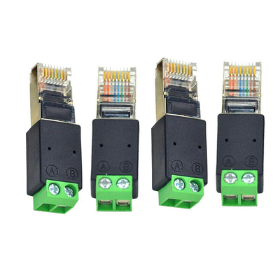 RJ45 Network Male 8P8C to RS485 Screw Terminal Block Adapter