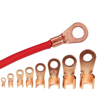 Open Barrel Wire Crimp Copper Ring Lug Terminals OT 5A to 500A