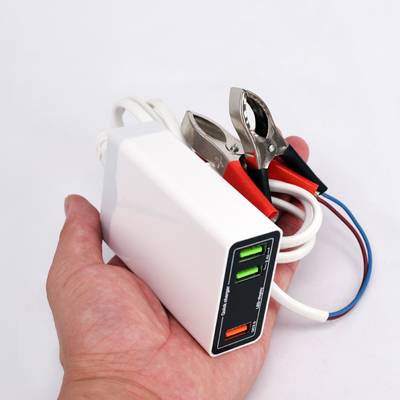 Motorcycle Truck DC Converter With Battery Clip 12V 24V to 5V QC3.0 USB Charger Power Adapter