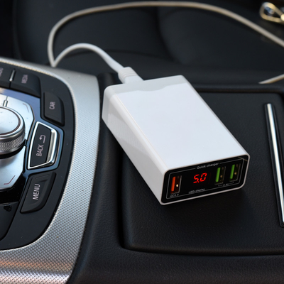 Motorcycle Truck DC Converter With Battery Clip 12V 24V to 5V QC3.0 USB Charger Power Adapter
