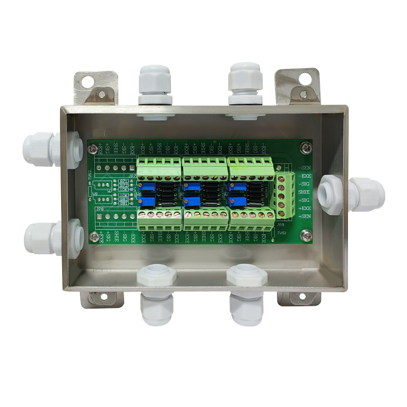 6 Way Stainless Steel Load Cells Summing Junction Box Enclosure Weighing Sensor for Platform Scale
