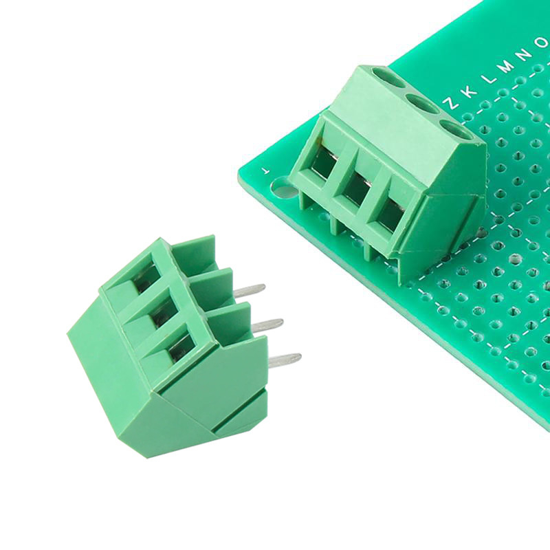 5.0mm Pitch PCB Soldering Mounting Connectors Screw Terminal Blocks 45° Side Entry