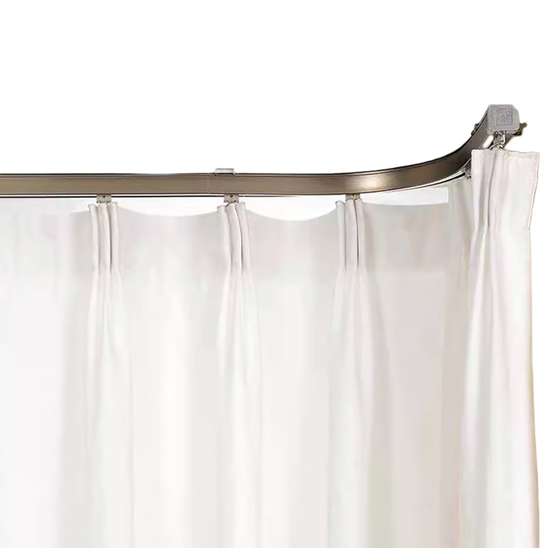 Heavy Duty Bendable Plastic Aluminum Pole Window Curved Curtain Rod Track Rail Inner Pulley