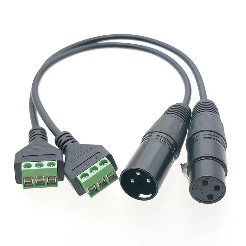 XLR Male Female Plug To 3 Pin Screw Terminals Adapter XLR Audio Plug Cable 30cm For Microphone Mixer Speakers