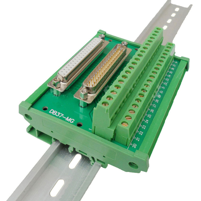 DB37 D Sub 37 Pin Male Female Dual Connectors Terminal Block Wiring Breakout Board