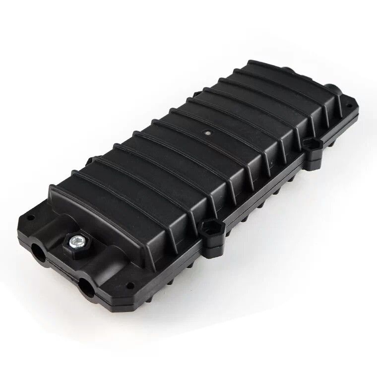 12 24 Core Horizontal Fiber Optic Cable Joint Box Splice Enclosure Waterproof IP67 2 in 2 out