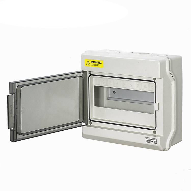 9 Way IP66 Waterproof Outdoor Electrical Enclosure Distribution Plastic Switch Circuit Breaker Box