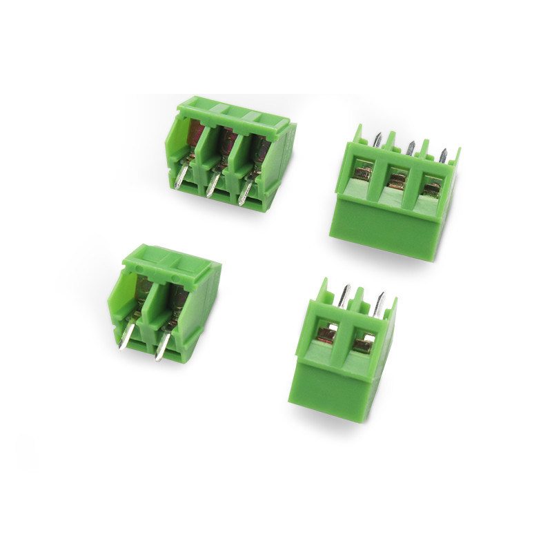 5.0mm Pitch PCB Soldering Mounting Screw Terminal Blocks 45° Wiring Entry
