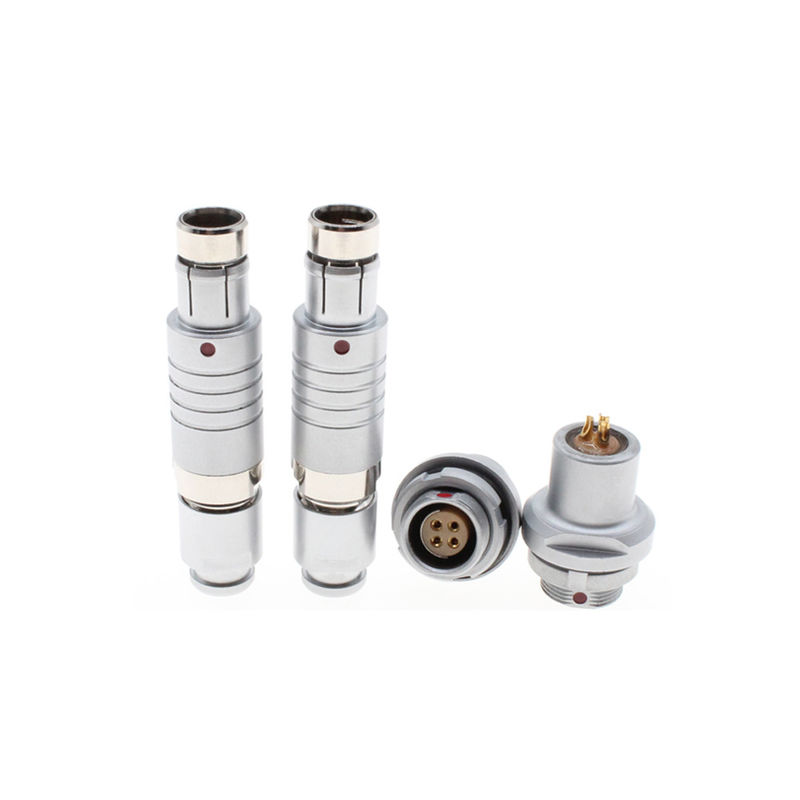 102 103 104 105 F Series Waterproof Metal Push Pull Circular Cable Mount Plug Connector