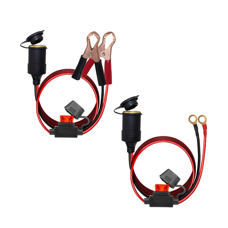 Car Motorcycle Truck Cigarette Lighter Socket Female Power Outlet With 5M Cable 12V 24V