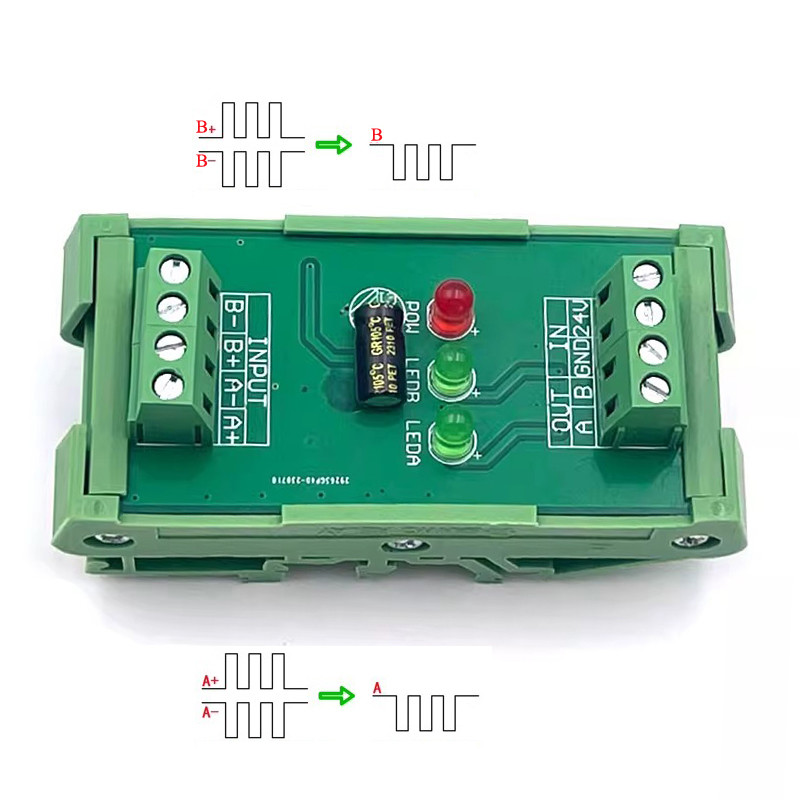 DC24V 2 Ways Converter Servo Encoder Differential 5V TTL to Collector ...