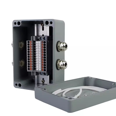 3 Ways Waterproof Aluminum Distribution Junction Box with PT2.5 Din Rail Terminal Blocks 120*120*82mm