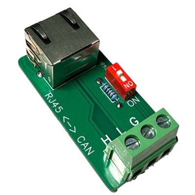 Female Jack RJ45 Connector to CAN Bus Interface Port 3 Pin Terminals Breakout Board
