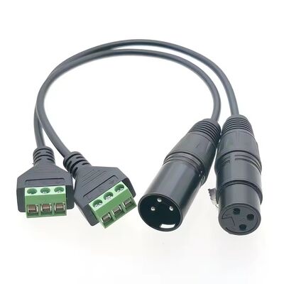 XLR Male Female Plug To 3 Pin Screw Terminals Adapter XLR Audio Plug Cable 30cm For Microphone Mixer Speakers